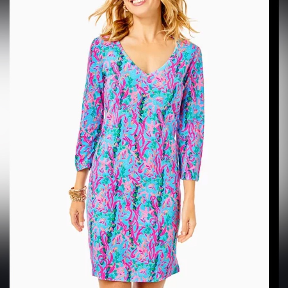NWT Lilly Pulitzer Tessa Dress in Seaweed Samba